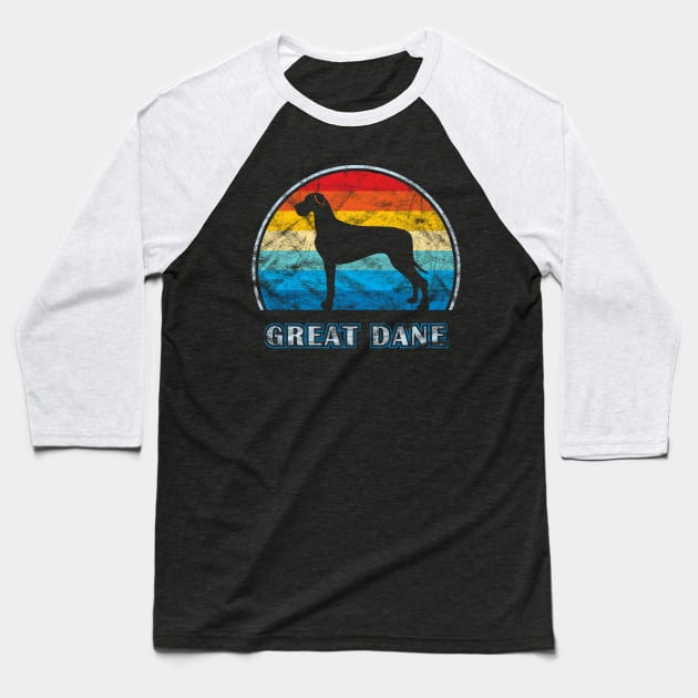 Great Dane Vintage Design Dog Baseball T-Shirt by millersye